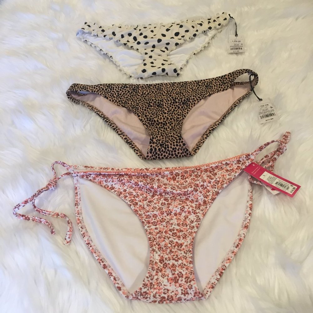 THREE Bikin Bottoms Size L